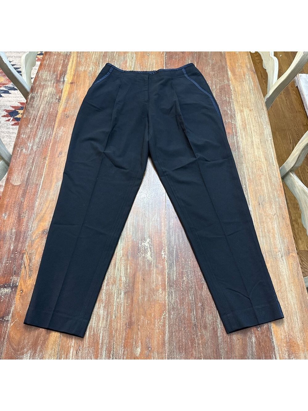 Lafayette 148 New York Black Trousers Size 8 Workwear